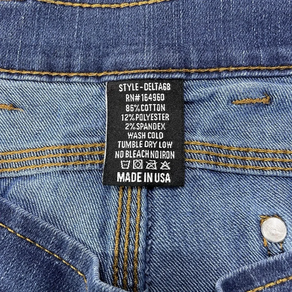 Origin Jeans Men 40x29 Blue D68 Delta 68 Taper Dark Wash Stretch Denim Pants USA